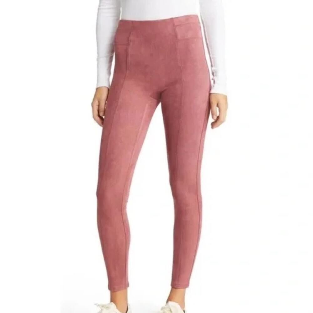 New Spanx faux suede leggings rich rose Pink women’s size S